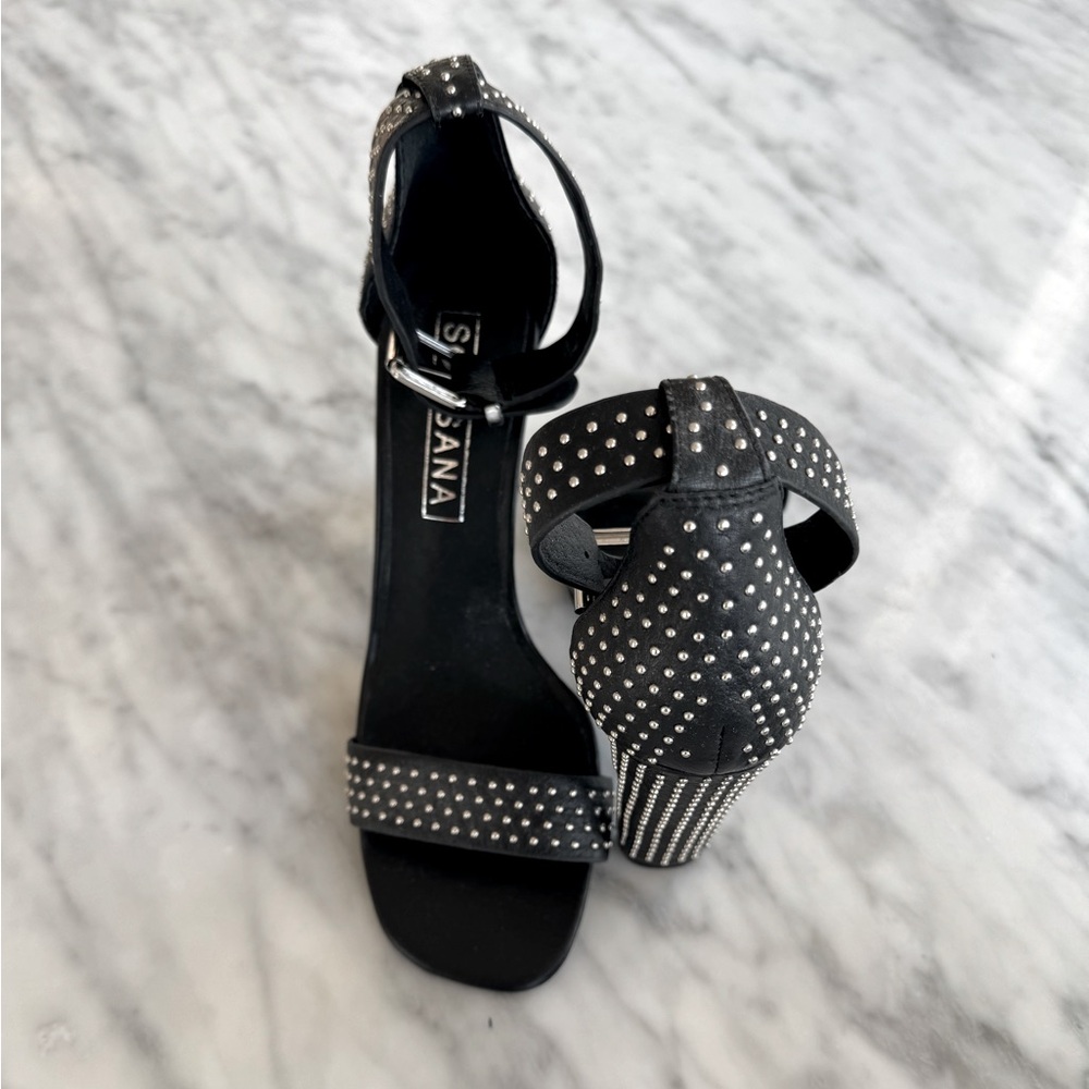 Sol Sana Black Studded Heels
